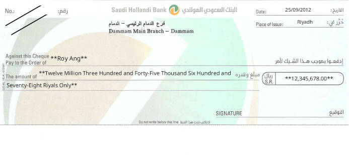 Write Saudi Hollandi Bank Cheque Online Free Online Cheque Writer for Saudi Hollandi Bank in Saudi Arabia
